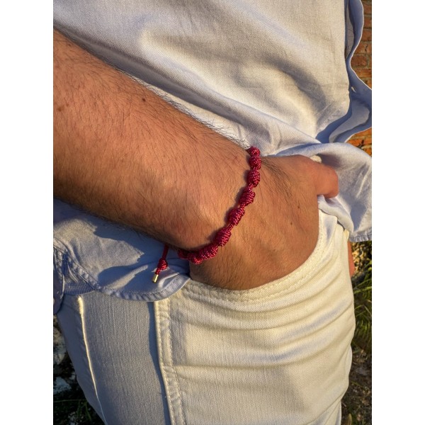 Pulsera decenario rosa rojo 2