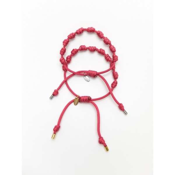 Pulsera decenario rosa rojo