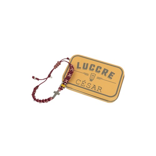 Pulsera cruz buganvilla y rosa palo