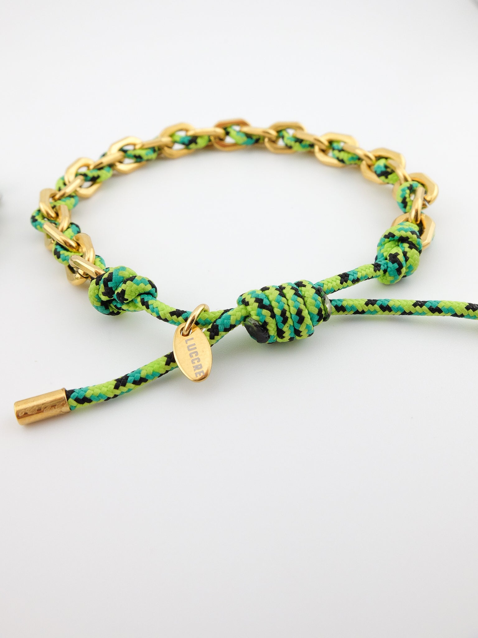 Pulsera eslabón trenzado Brasil