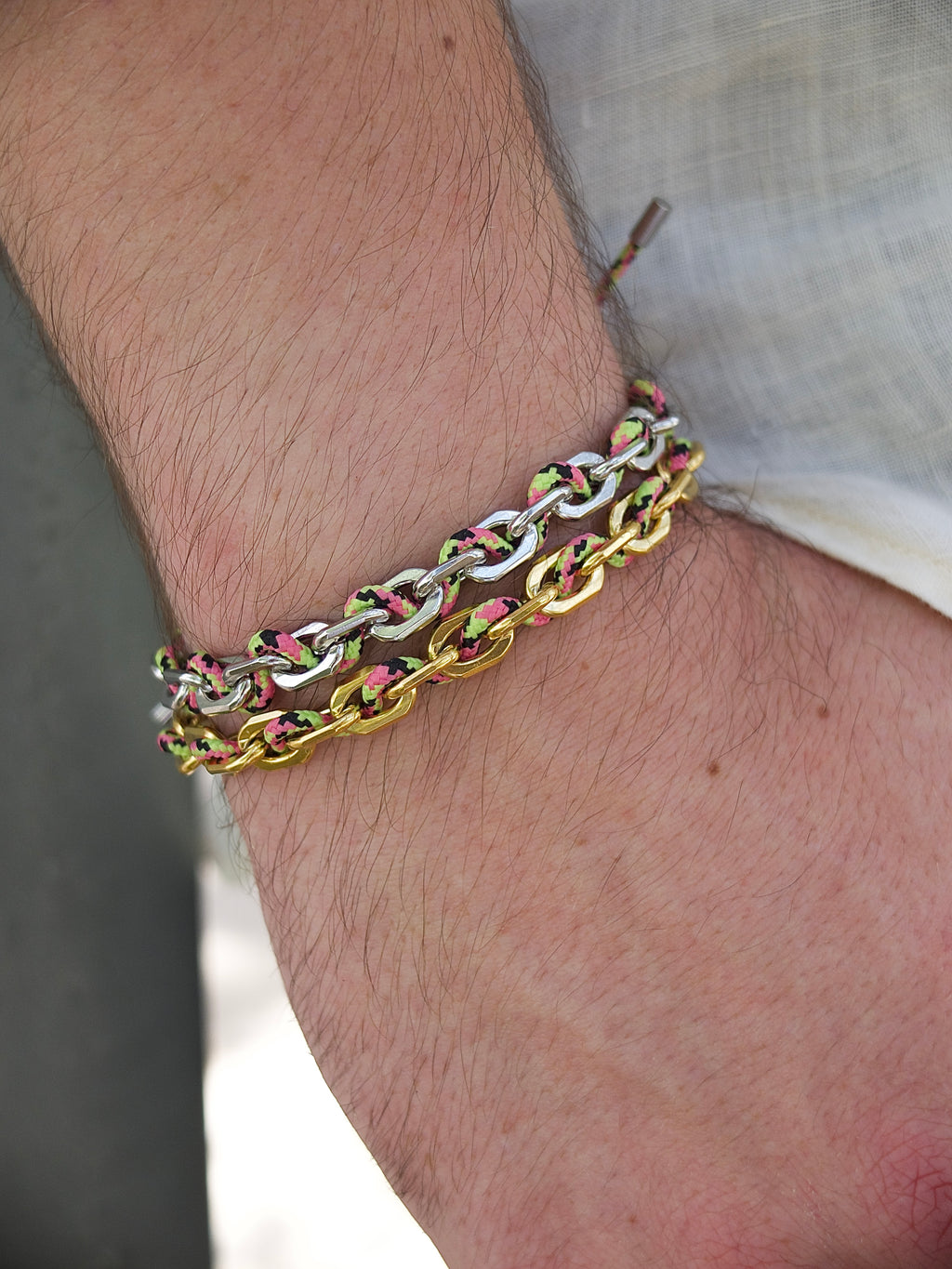Pulsera eslabón trenzado Japón