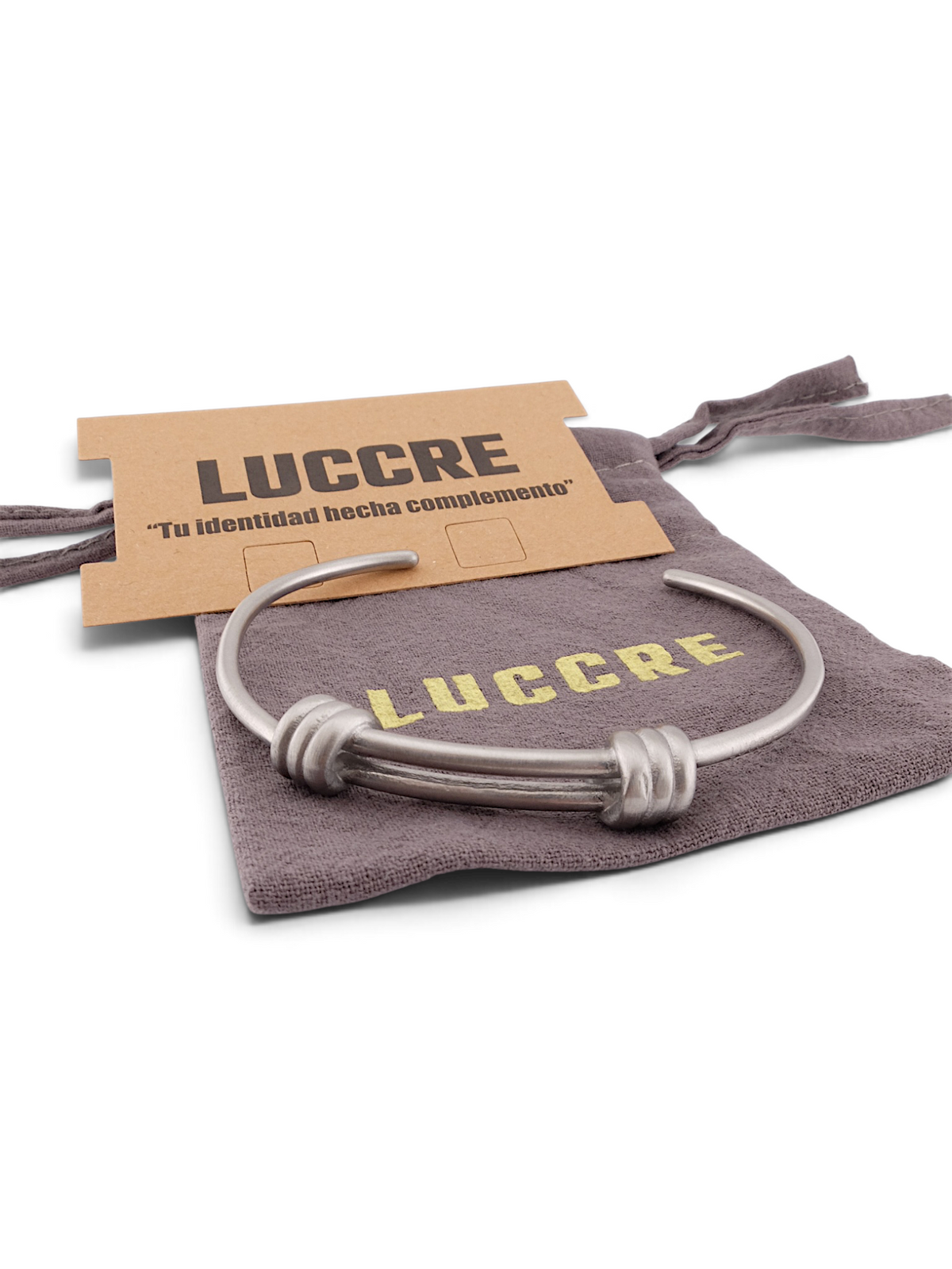 Pulsera acero doble nudo