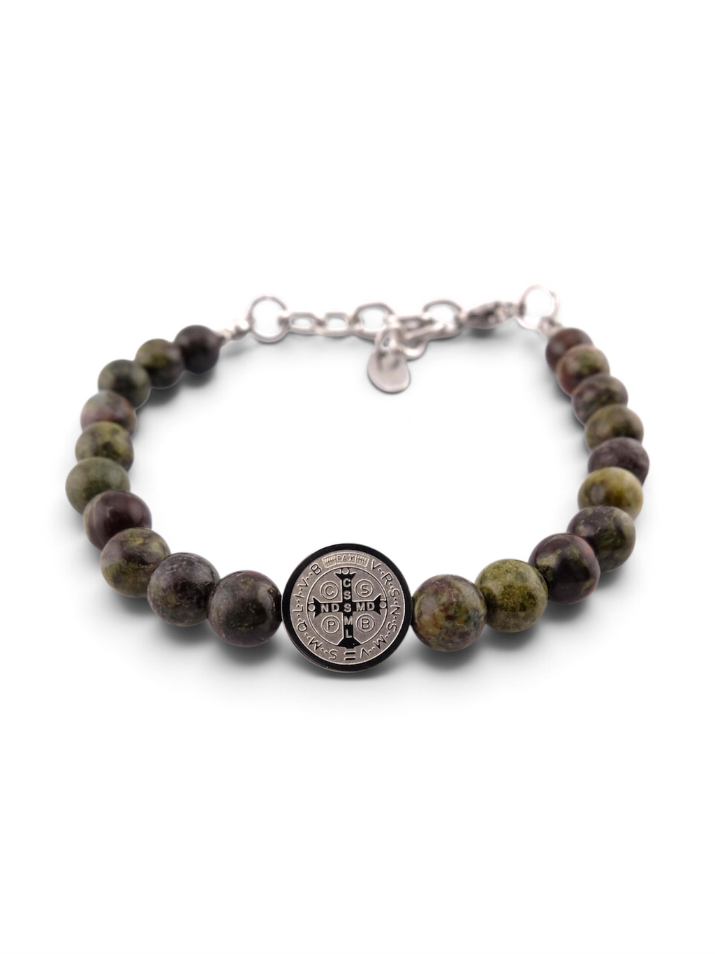 Pulsera San Benito piedra natural verde