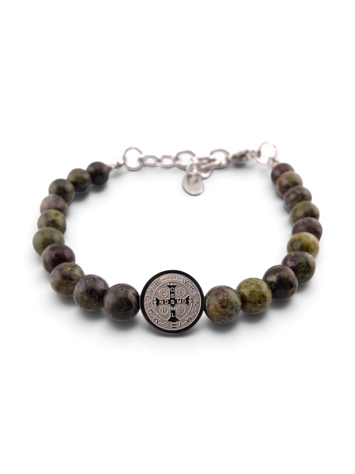 Pulsera San Benito piedra natural verde