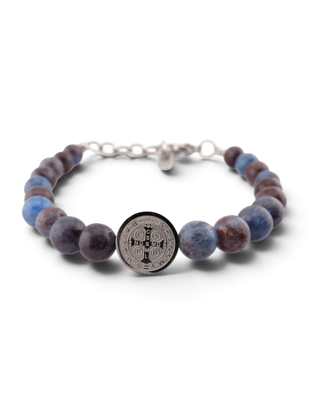 Pulsera San Benito piedra natural azul