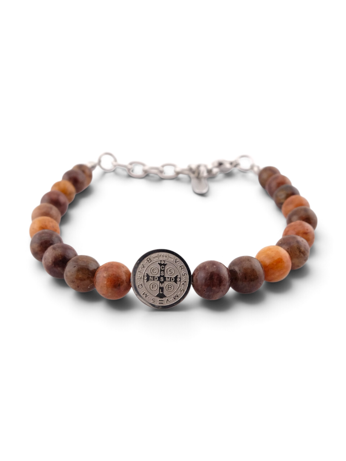 Pulsera San Benito piedra natural miel