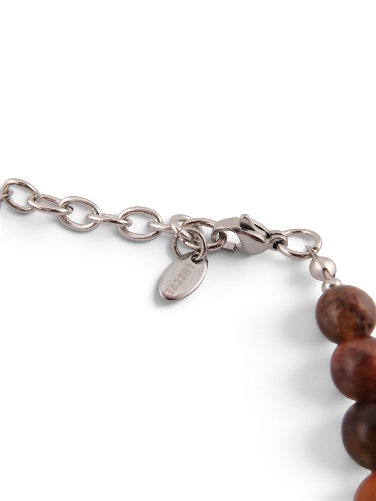 Pulsera San Benito piedra natural miel