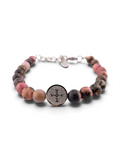 Pulsera San Benito piedra natural rosa