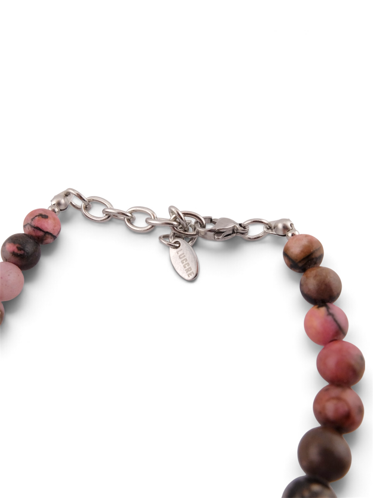 Pulsera San Benito piedra natural rosa