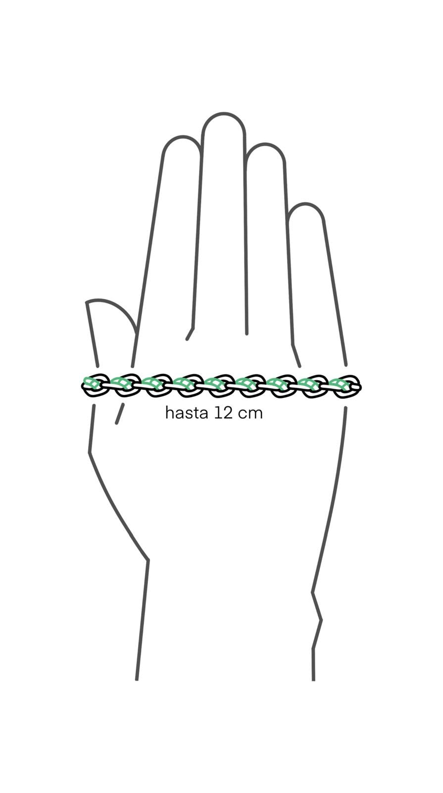 Pulsera eslabón trenzado Japón